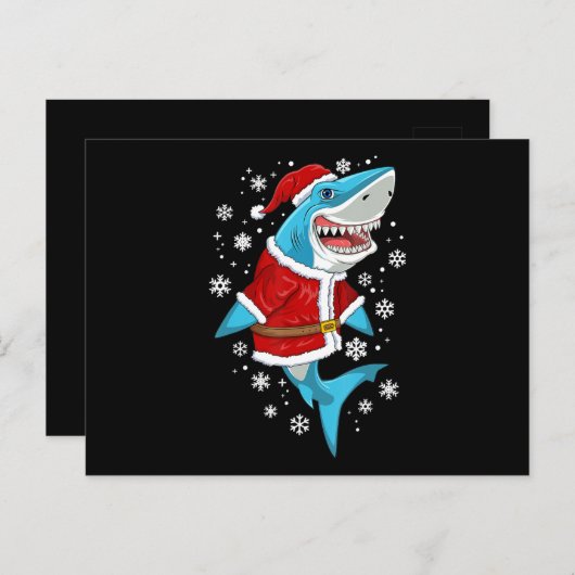 Weihnachtsgeschenk für Haie Weihnachtsgeschenke Ankündigungspostkarte (Vorne/Hinten)
