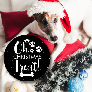 Weihnachtsgeschenk für Hunde, Fibel, Zollkeks Runder Aufkleber