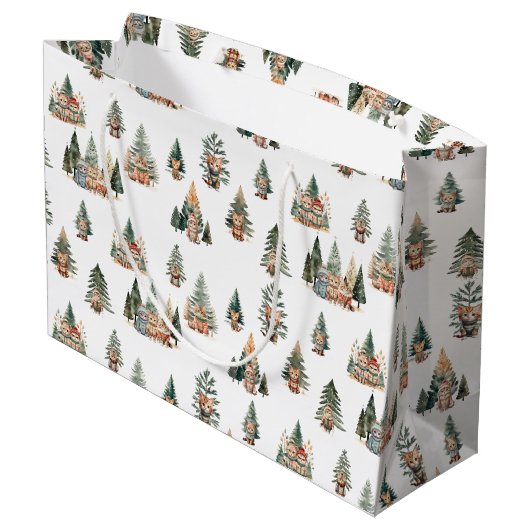 Weihnachtsgeschenk für Katzen Große Geschenktüte (Rückseite Schrägansicht)