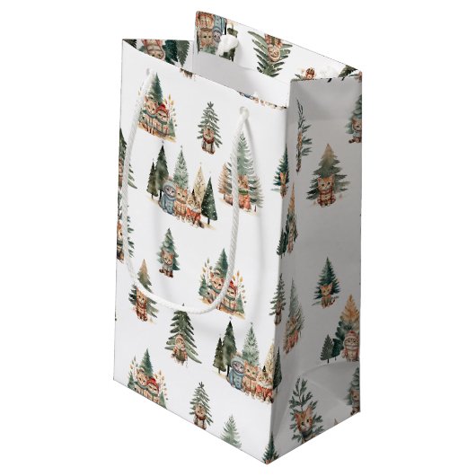 Weihnachtsgeschenk für Katzen Kleine Geschenktüte (Rückseite Schrägansicht)
