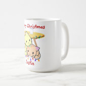 Weihnachtsgeschenk für Katzen, personalisierter Na Kaffeetasse (VorderseiteRechts)