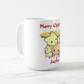 Weihnachtsgeschenk für Katzen, personalisierter Na Kaffeetasse (Vorderseite Links)