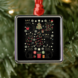 Weihnachtsgeschenk für Katzenliebhaber für Katzenb Ornament Aus Metall