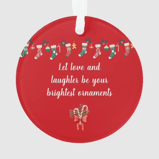 Weihnachtsgeschenk für Kinder Ornament (Rückseite)