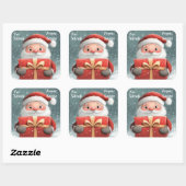 Weihnachtsgeschenk für Kinder Quadratischer Aufkleber (Blatt)