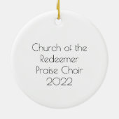 Weihnachtsgeschenk für Kirchenchor Keramik Ornament (Hinten)