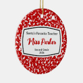 Weihnachtsgeschenk für Kompositionslehrer Keramik Ornament (Rechts)