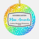 Weihnachtsgeschenk für Kompositionslehrer Keramik Ornament (Vorne)