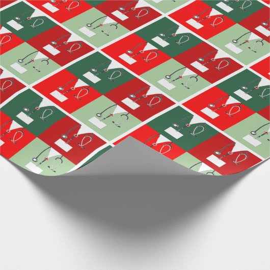 Weihnachtsgeschenk für Krankenschwester Geschenkpapier (Ecke)