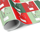 Weihnachtsgeschenk für Krankenschwester Geschenkpapier (Rolleneckpunkt)