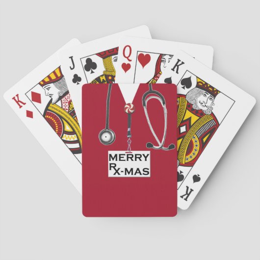 Weihnachtsgeschenk für Krankenschwester Spielkarten (Rückseite)