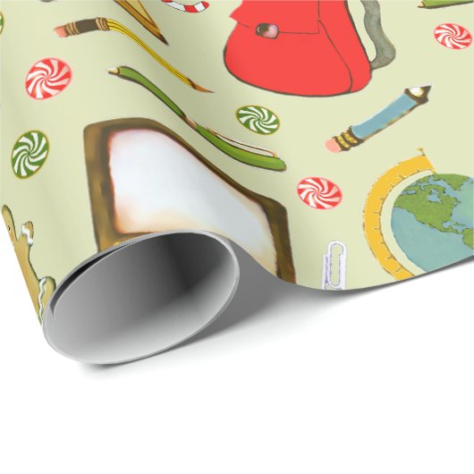 Weihnachtsgeschenk für Lehrer Geschenkpapier (Rolleneckpunkt)