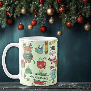 Weihnachtsgeschenk für Lehrer Personalisiert Kaffeetasse