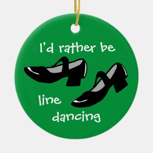 Weihnachtsgeschenk für Line Dancer, den ich eher t Keramik Ornament (Vorne)