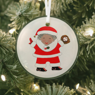 Weihnachtsgeschenk für Mädchen Baseball Ornament Aus Glas
