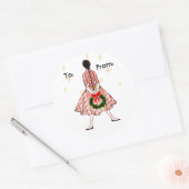 Weihnachtsgeschenk für Mädchen - Etikett Runder Aufkleber (Umschlag)