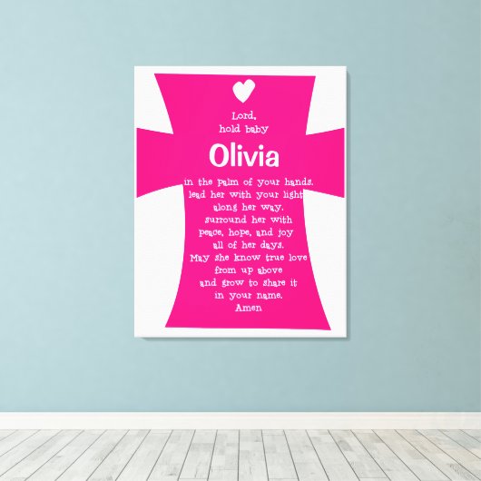 Weihnachtsgeschenk für Mädchen: Personalisiertes G Leinwanddruck (Insitu (Holzboden))