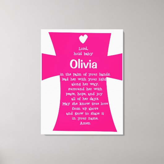 Weihnachtsgeschenk für Mädchen: Personalisiertes G Leinwanddruck (Vorderseite)