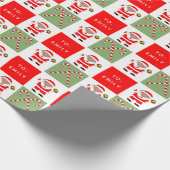 Weihnachtsgeschenk für Mädchen Softball Geschenkpapier (Ecke)