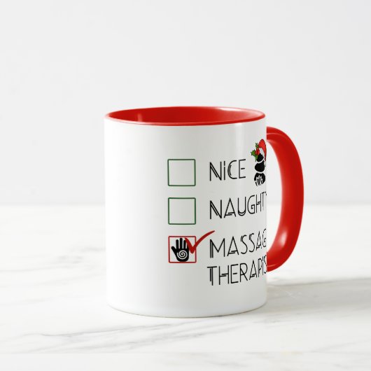Weihnachtsgeschenk für Massagen Tasse (VorderseiteRechts)
