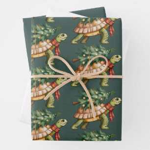 Weihnachtsgeschenk für Meeresschildkrötenliebhaber Geschenkpapier Set