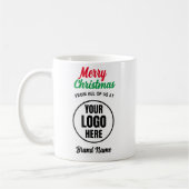 Weihnachtsgeschenk für Mitarbeiter mit Markenbezei Kaffeetasse (Links)
