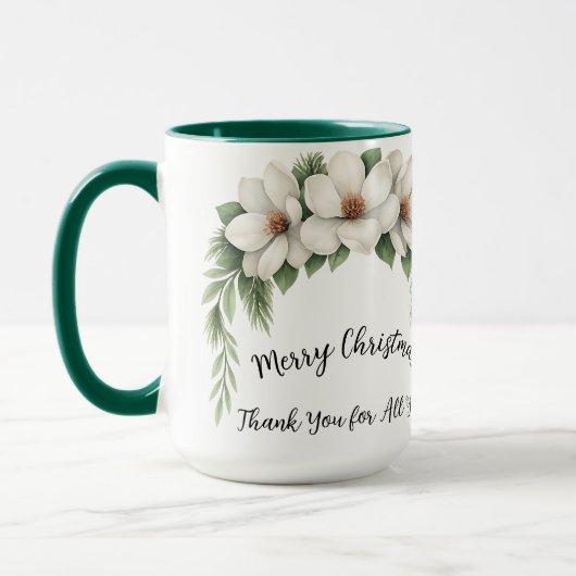 Weihnachtsgeschenk für Mitarbeiter Tasse (Links)