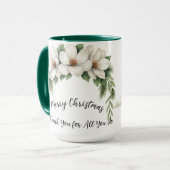 Weihnachtsgeschenk für Mitarbeiter Tasse (Vorderseite Links)