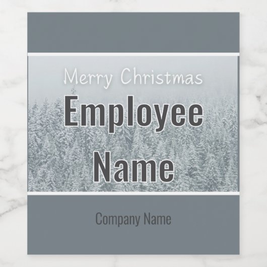 Weihnachtsgeschenk für Mitarbeiterweinetikett Weinetikett (Einzelnes Label)