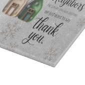 Weihnachtsgeschenk für Nachbarn als Dankeschön Schneidebrett (Ecke)