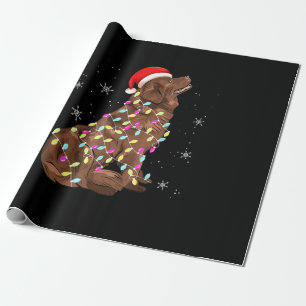 Weihnachtsgeschenk für Neufundländer lustiger Hun Geschenkpapier