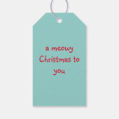 Weihnachtsgeschenk für niedliche Katze Geschenkanhänger (Rückseite)