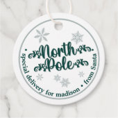 Weihnachtsgeschenk für Nordpol Geschenkanhänger (Vorderseite)