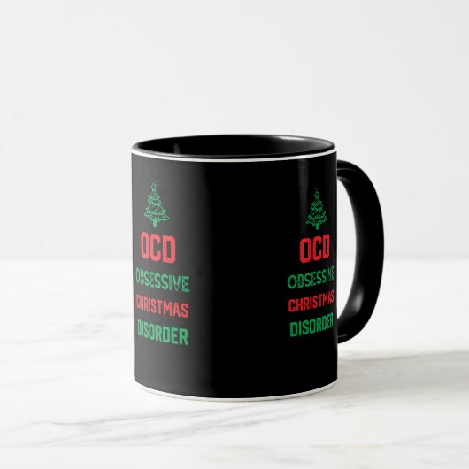 Weihnachtsgeschenk für Party - Ocd Obsess Tasse (VorderseiteRechts)