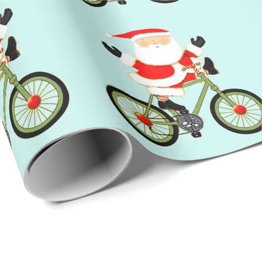 Weihnachtsgeschenk für Radfahrer Geschenkpapier (Rolleneckpunkt)
