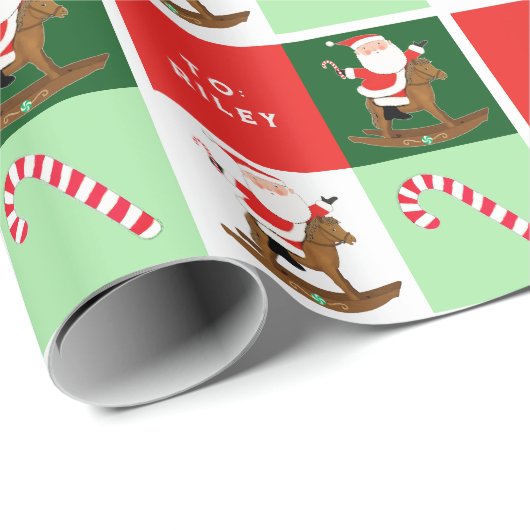 Weihnachtsgeschenk für Reittiere Geschenkpapier (Rolleneckpunkt)