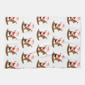 Weihnachtsgeschenk für Reittiere Geschirrtuch (Horizontal)