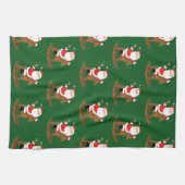 Weihnachtsgeschenk für Reittiere Geschirrtuch (Horizontal)