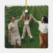 Weihnachtsgeschenk für religiöse Krippen Foto Keramikornament (Rückseite)