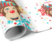 Weihnachtsgeschenk für Rentiere Geschenkpapier (Rolleneckpunkt)