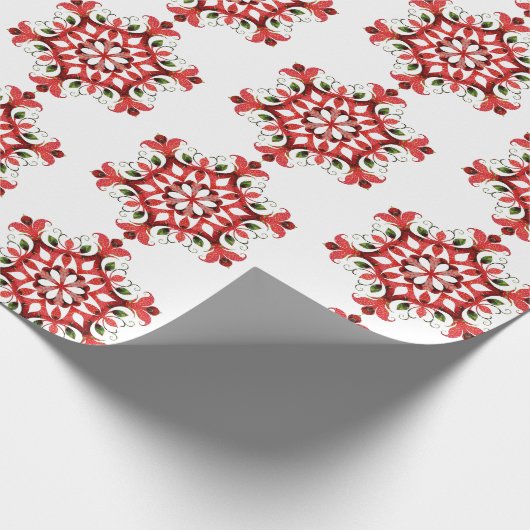 Weihnachtsgeschenk für Rote und Grüne Länder Geschenkpapier (Ecke)