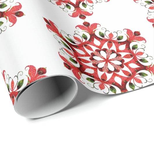 Weihnachtsgeschenk für Rote und Grüne Länder Geschenkpapier (Rolleneckpunkt)