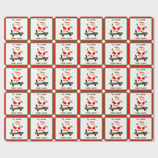 Weihnachtsgeschenk für Skateboard Geschenkpapier (Flach)