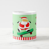 Weihnachtsgeschenk für Skateboard Jumbo-Tasse (Vorderseite)
