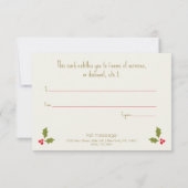 Weihnachtsgeschenk für Snowmen und Rentiere (Rückseite)