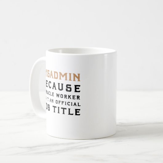 Weihnachtsgeschenk für Systemadministrator Kaffeetasse (Vorderseite Links)