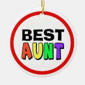 Weihnachtsgeschenk für Tante Keramik Ornament (Vorne)