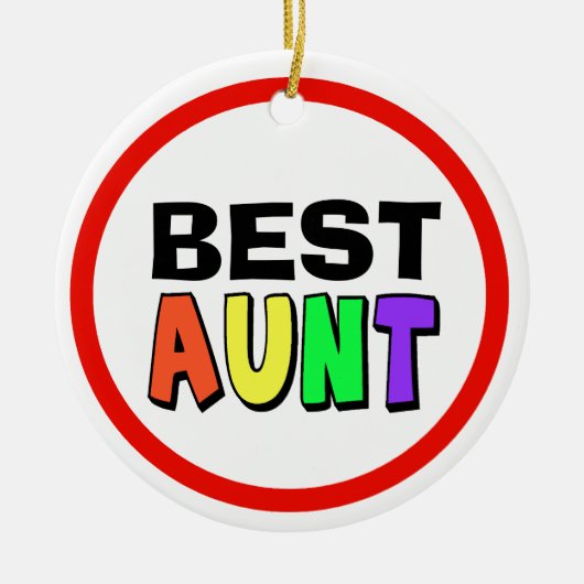 Weihnachtsgeschenk für Tante Keramik Ornament (Vorne)