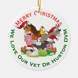 Weihnachtsgeschenk für Tiere Keramikornament