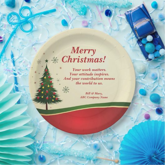 Weihnachtsgeschenk für Unternehmen oder Konzernnam Pappteller (Party)
